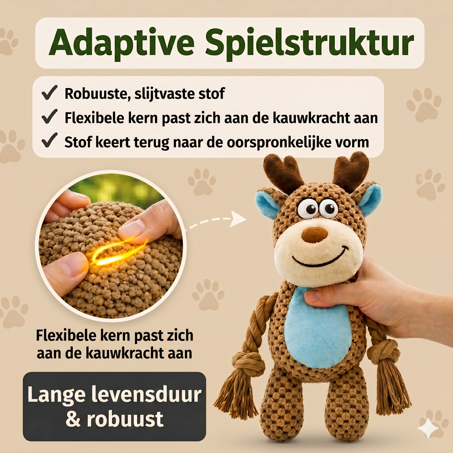 SpeelTrek™ KnuffelTouw – Het Ultieme Speelmaatje voor Jouw Hond