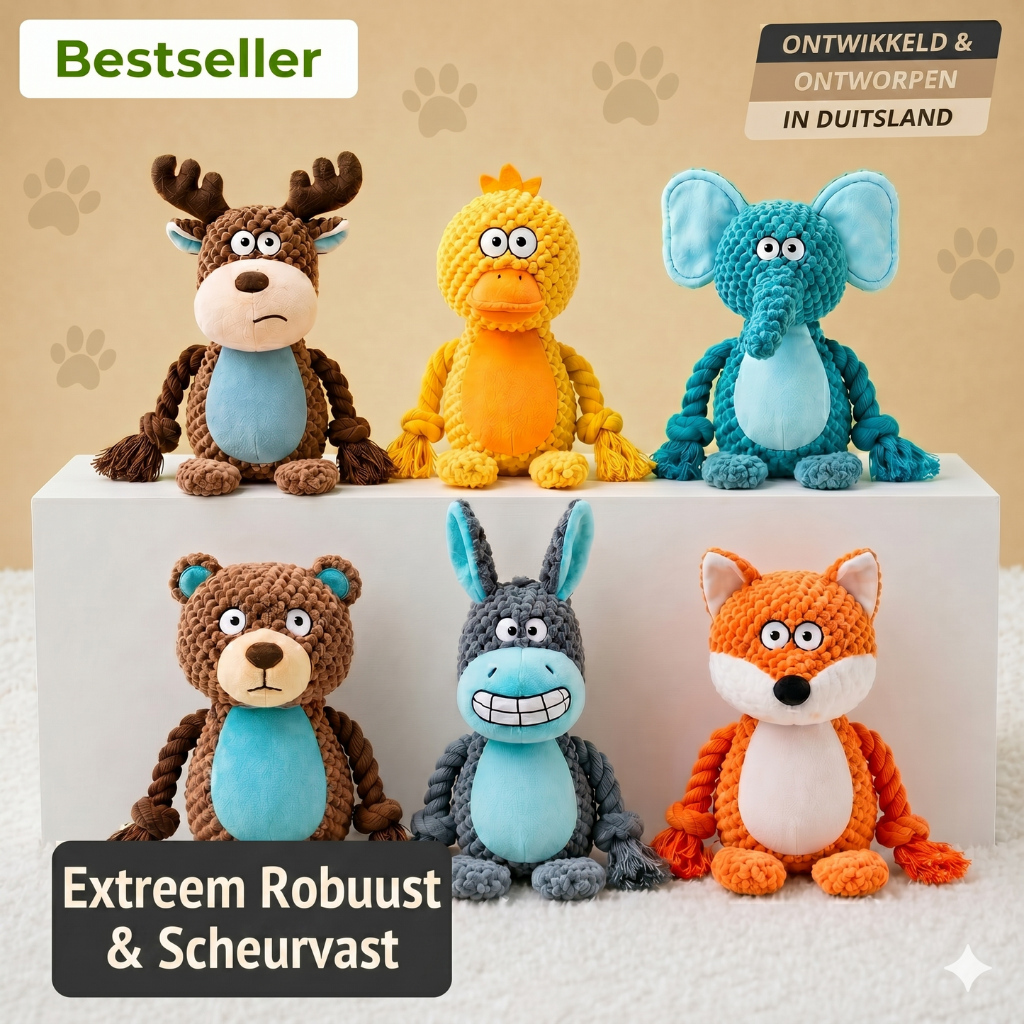 SpeelTrek™ KnuffelTouw – Het Ultieme Speelmaatje voor Jouw Hond