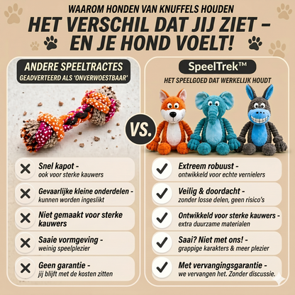 SpeelTrek™ KnuffelTouw – Het Ultieme Speelmaatje voor Jouw Hond